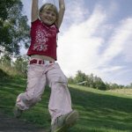 Meisje aan trapeze